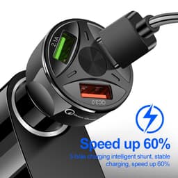 image-QC3.0 Car Charger 3-Port USB Dual-Channel 7A Fast Charging