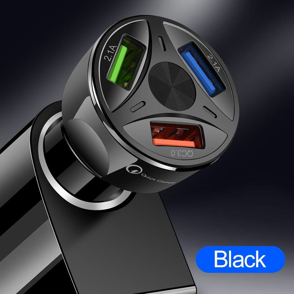 image-QC3.0 Car Charger 3-Port USB Dual-Channel 7A Fast Charging