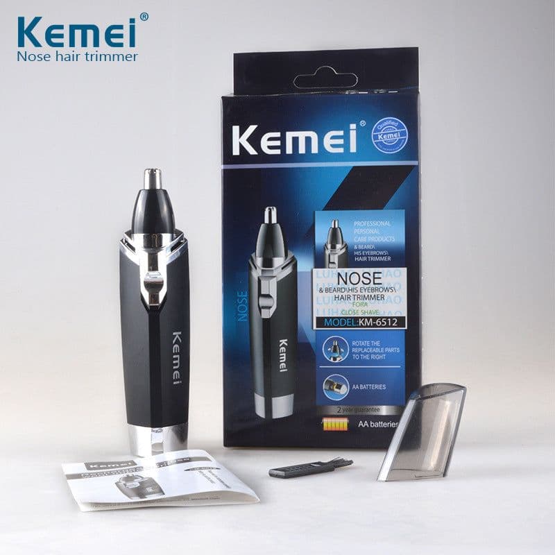 image-KEMEI KM-6512 Nose Hair Trimmer Battery Operated