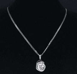 image-Mom Baby Stainless Steel Necklace Silver Pendant N3758S01