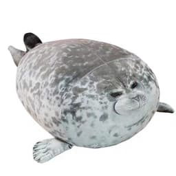 image-Gray Plush Seal Doll 60cm Soft Toy Hua Zhiyun