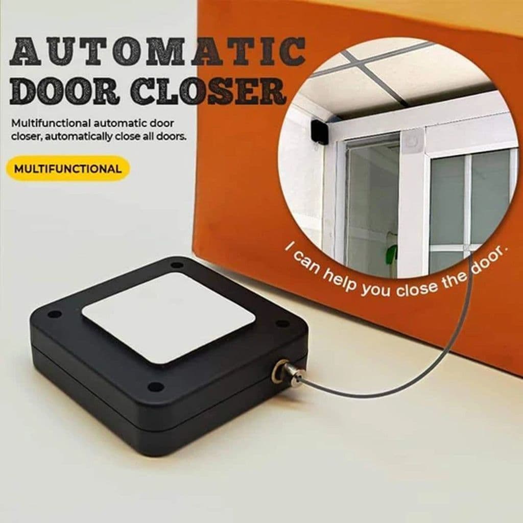 image-Automatic Door Closer for Sliding Doors - Punch-Free Installation