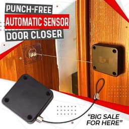 image-Automatic Door Closer for Sliding Doors - Punch-Free Installation