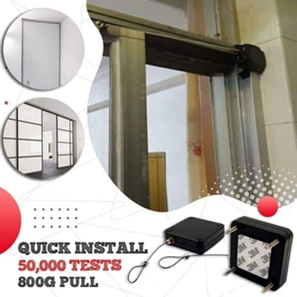image-Automatic Door Closer for Sliding Doors - Punch-Free Installation