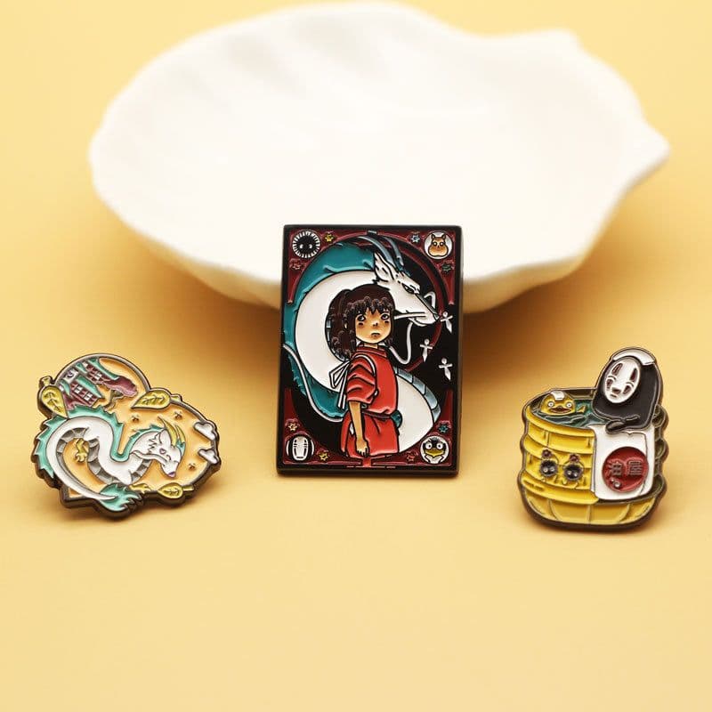image-Spirited Away No-Face Metal Brooch Pin