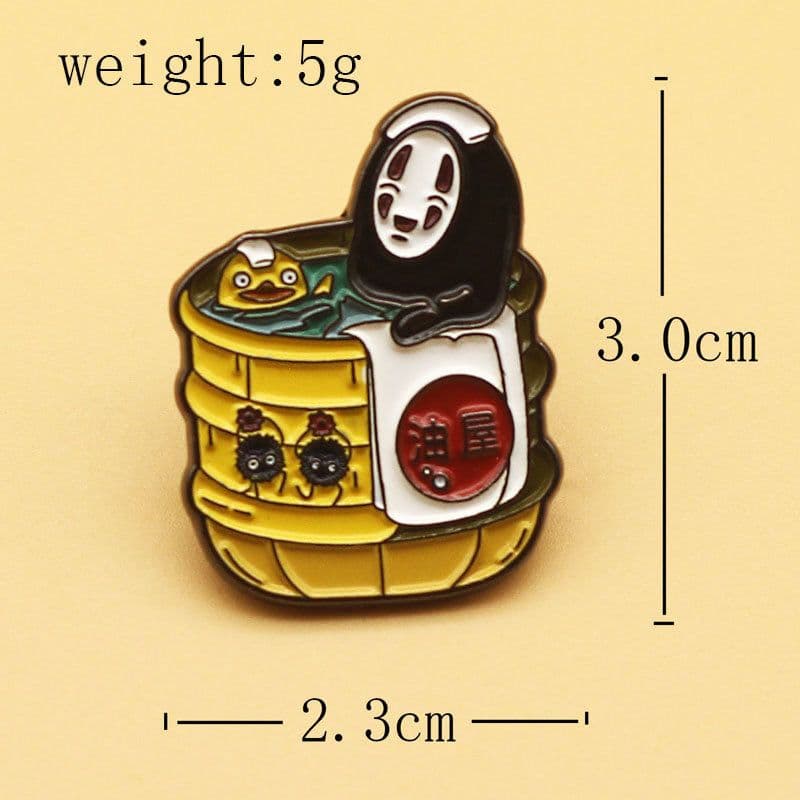 image-Spirited Away No-Face Metal Brooch Pin