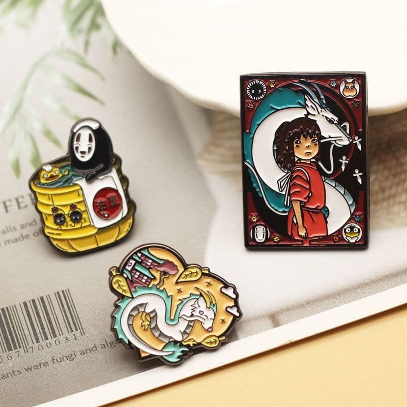 image-Spirited Away No-Face Metal Brooch Pin