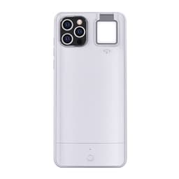 image-iPhone 12 Pro Max LED Selfie Ring Light Case Green ABS Cover