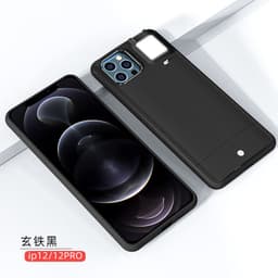image-iPhone 12 Pro Max LED Selfie Ring Light Case Green ABS Cover
