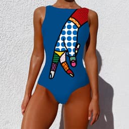 image-Sporlike Women's One-Piece Swimsuit Sleeveless Print