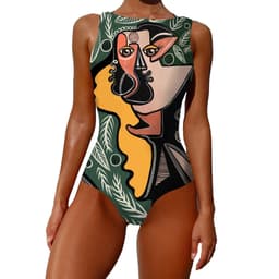 image-Sporlike Women's One-Piece Swimsuit Sleeveless Print