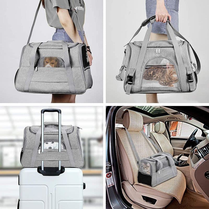 image-Pet Carrier Backpack Crossbody Bag Nylon 10kg Capacity