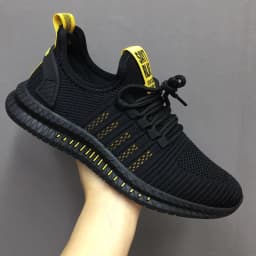 image-Men's Flying Knit Sports Casual Shoes Low Top Lace-Up Sneakers