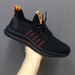 image-Men's Flying Knit Sports Casual Shoes Low Top Lace-Up Sneakers