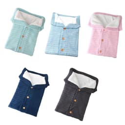 image-Baby Knit Sleeping Bag Winter Swaddle Wrap Stroller Blanket