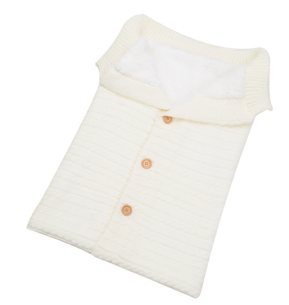 image-Baby Knit Sleeping Bag Winter Swaddle Wrap Stroller Blanket