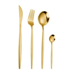 image-24-Piece Gold Stainless Steel Cutlery Set with Wooden Box