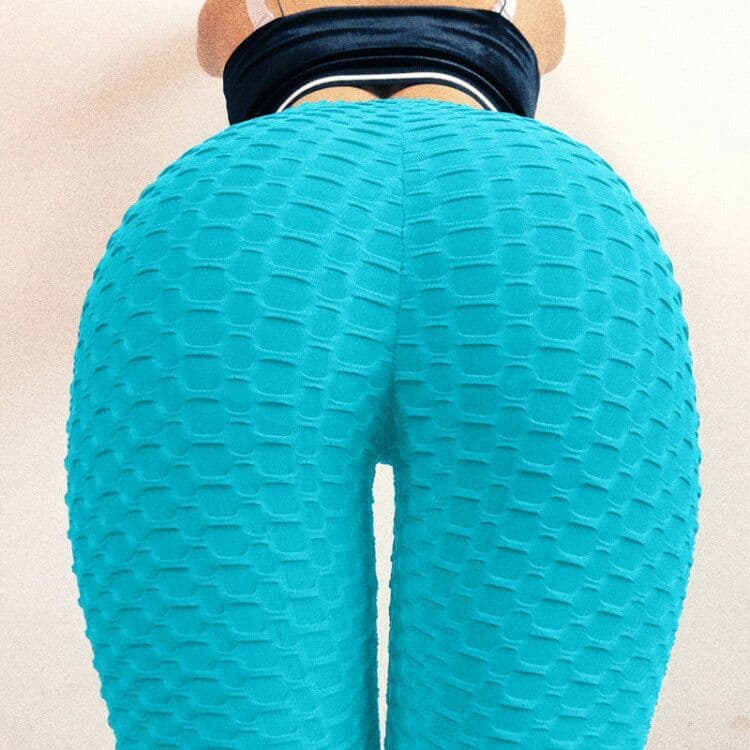 image-Ou Yong Women's Jacquard Yoga Leggings Cropped Fitness Pants