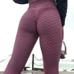 image-Ou Yong Women's Jacquard Yoga Leggings Cropped Fitness Pants