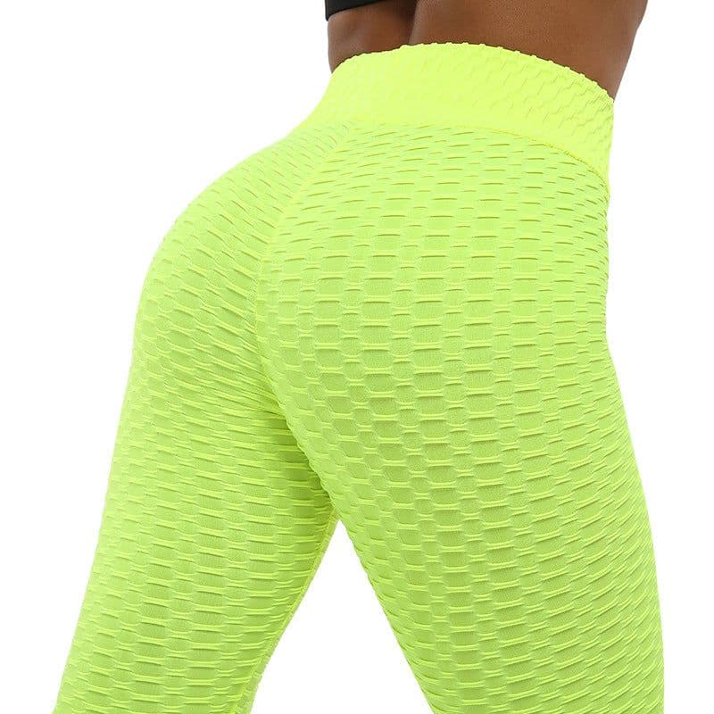 image-Ou Yong Women's Jacquard Yoga Leggings Cropped Fitness Pants