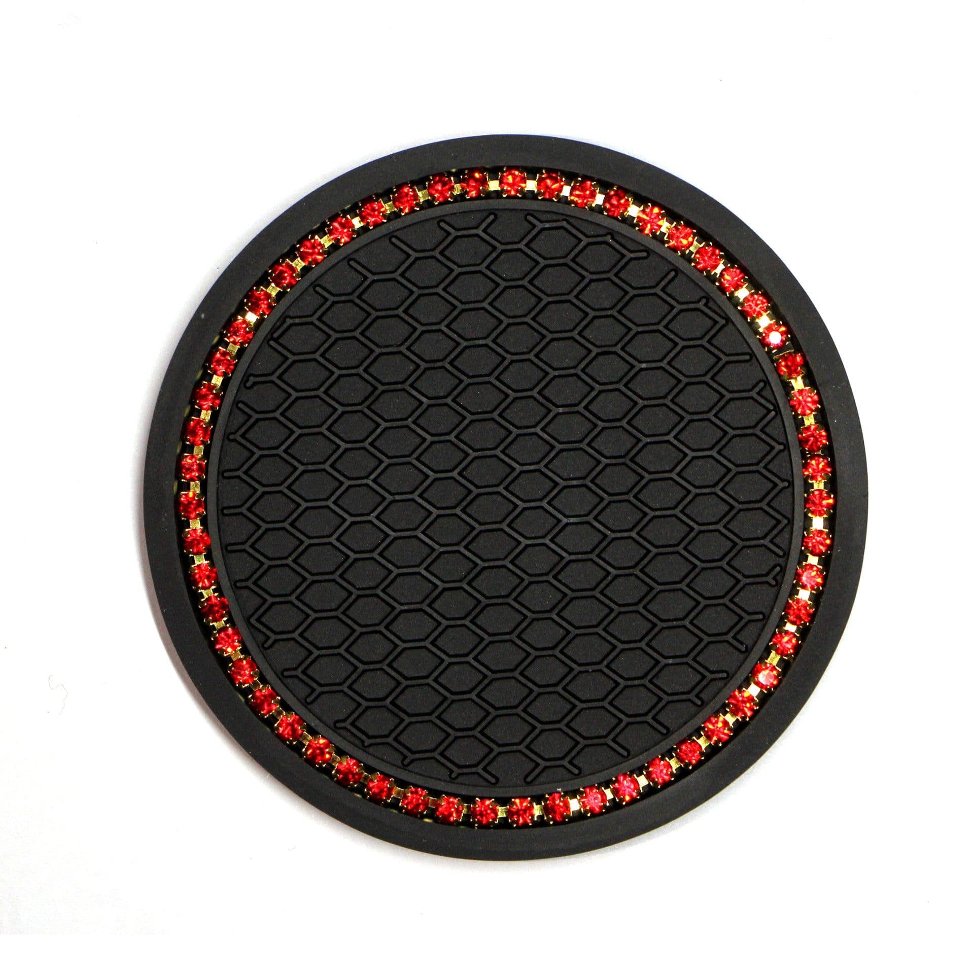 image-Sri Lanka Silicone Diamond Car Coaster Round Non-Slip Pink