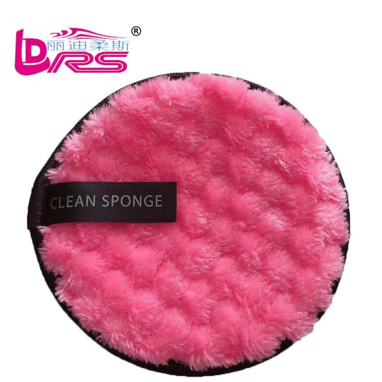 image-Makeup Remover Puff Synthetic Sponge 12cm Pink