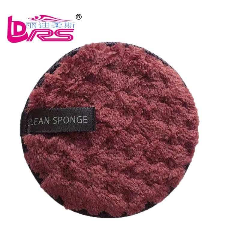 image-Makeup Remover Puff Synthetic Sponge 12cm Pink