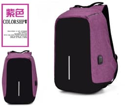 image-15 Inch Waterproof Business Laptop Backpack USB Charging Port Gray