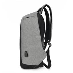 image-15 Inch Waterproof Business Laptop Backpack USB Charging Port Gray