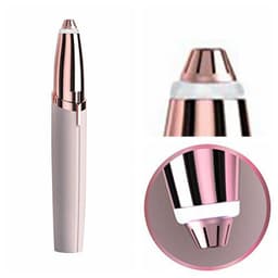 image-Electric Facial Hair Remover Eyebrow Trimmer Shaver Rose Gold