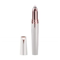 image-Electric Facial Hair Remover Eyebrow Trimmer Shaver Rose Gold