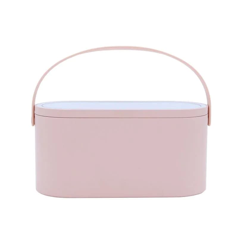 image-MUID Portable Makeup Box with Mirror and Storage Organizer