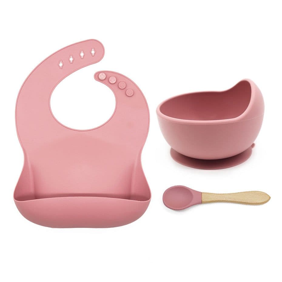 image-Melikeycolour Silicone Suction Bowl Set for Baby Feeding