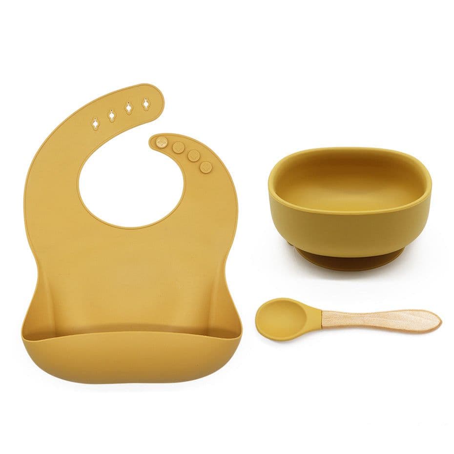 image-Melikeycolour Silicone Suction Bowl Set for Baby Feeding