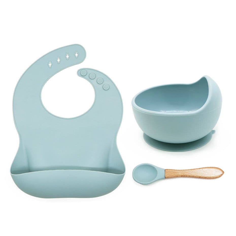 image-Melikeycolour Silicone Suction Bowl Set for Baby Feeding