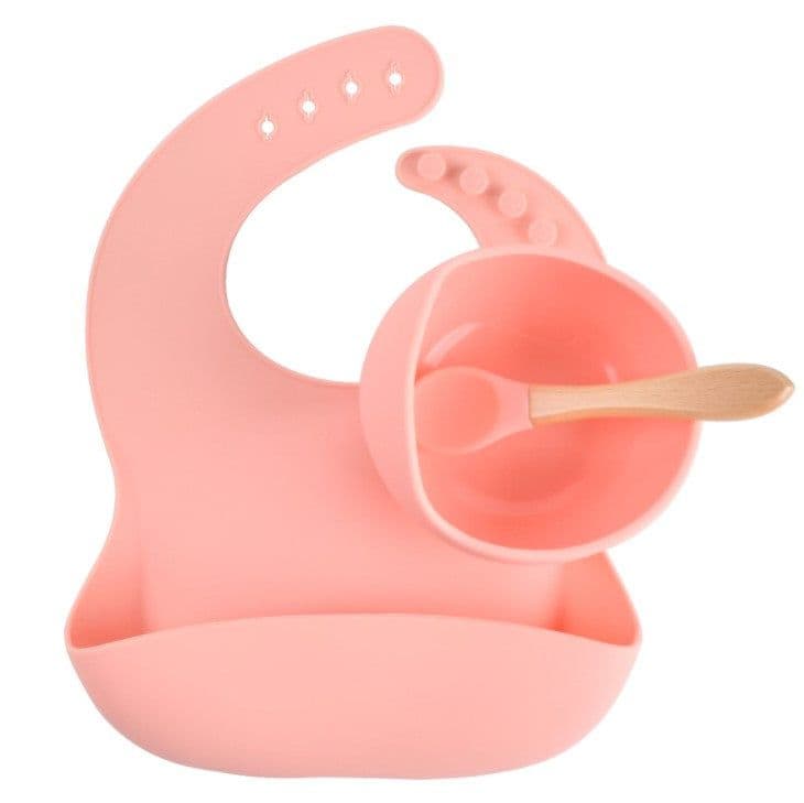 image-Melikeycolour Silicone Suction Bowl Set for Baby Feeding