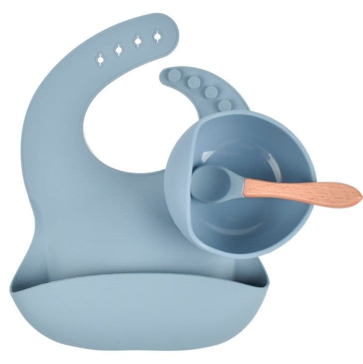 image-Melikeycolour Silicone Suction Bowl Set for Baby Feeding