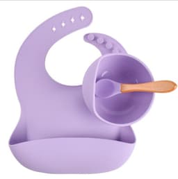 image-Melikeycolour Silicone Suction Bowl Set for Baby Feeding