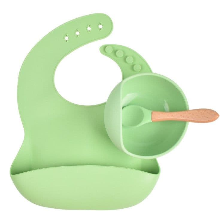 image-Melikeycolour Silicone Suction Bowl Set for Baby Feeding
