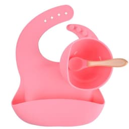 image-Melikeycolour Silicone Suction Bowl Set for Baby Feeding