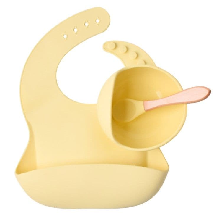 image-Melikeycolour Silicone Suction Bowl Set for Baby Feeding