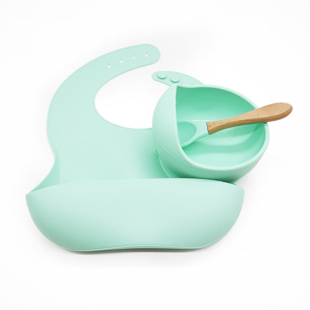 image-Melikeycolour Silicone Suction Bowl Set for Baby Feeding