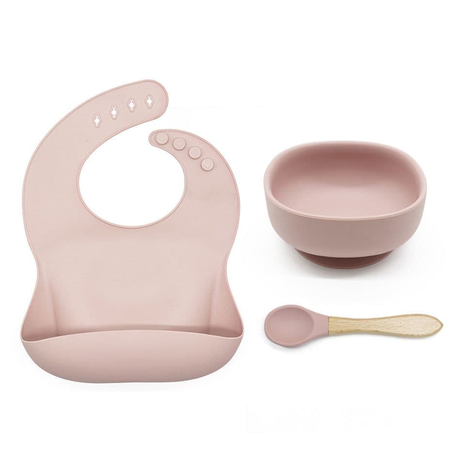 image-Melikeycolour Silicone Suction Bowl Set for Baby Feeding