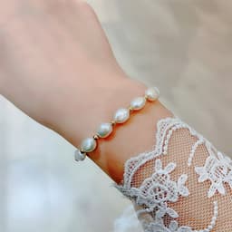 image-Freshwater Pearl Bracelet Women's Titanium Steel Chain Jewelry