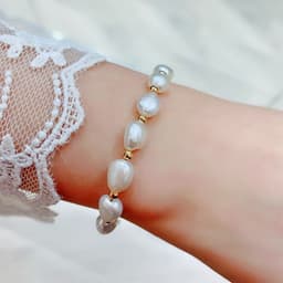 image-Freshwater Pearl Bracelet Women's Titanium Steel Chain Jewelry