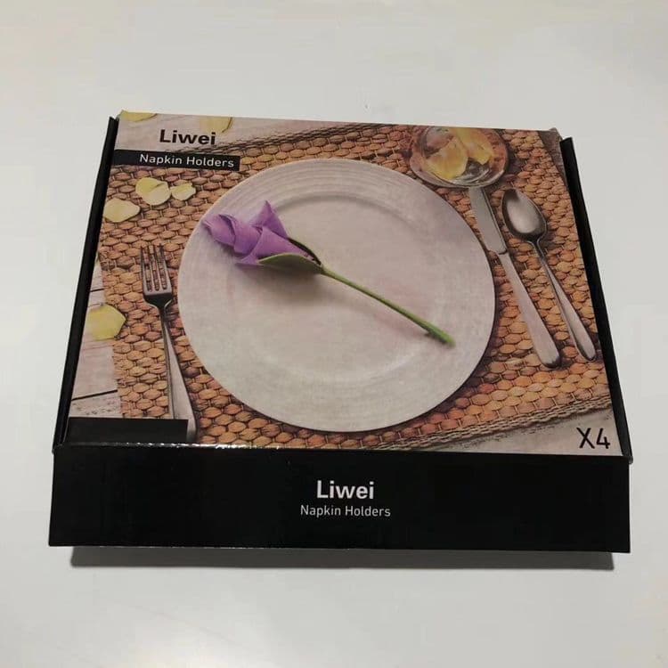 image-Origami Flower Napkin Holder Set of 4