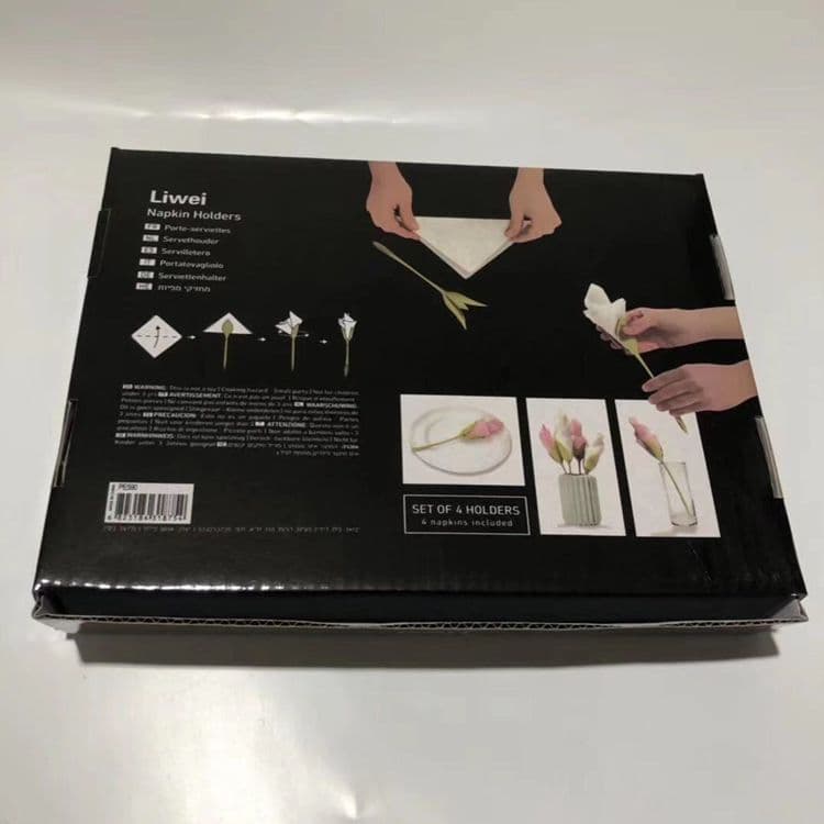 image-Origami Flower Napkin Holder Set of 4
