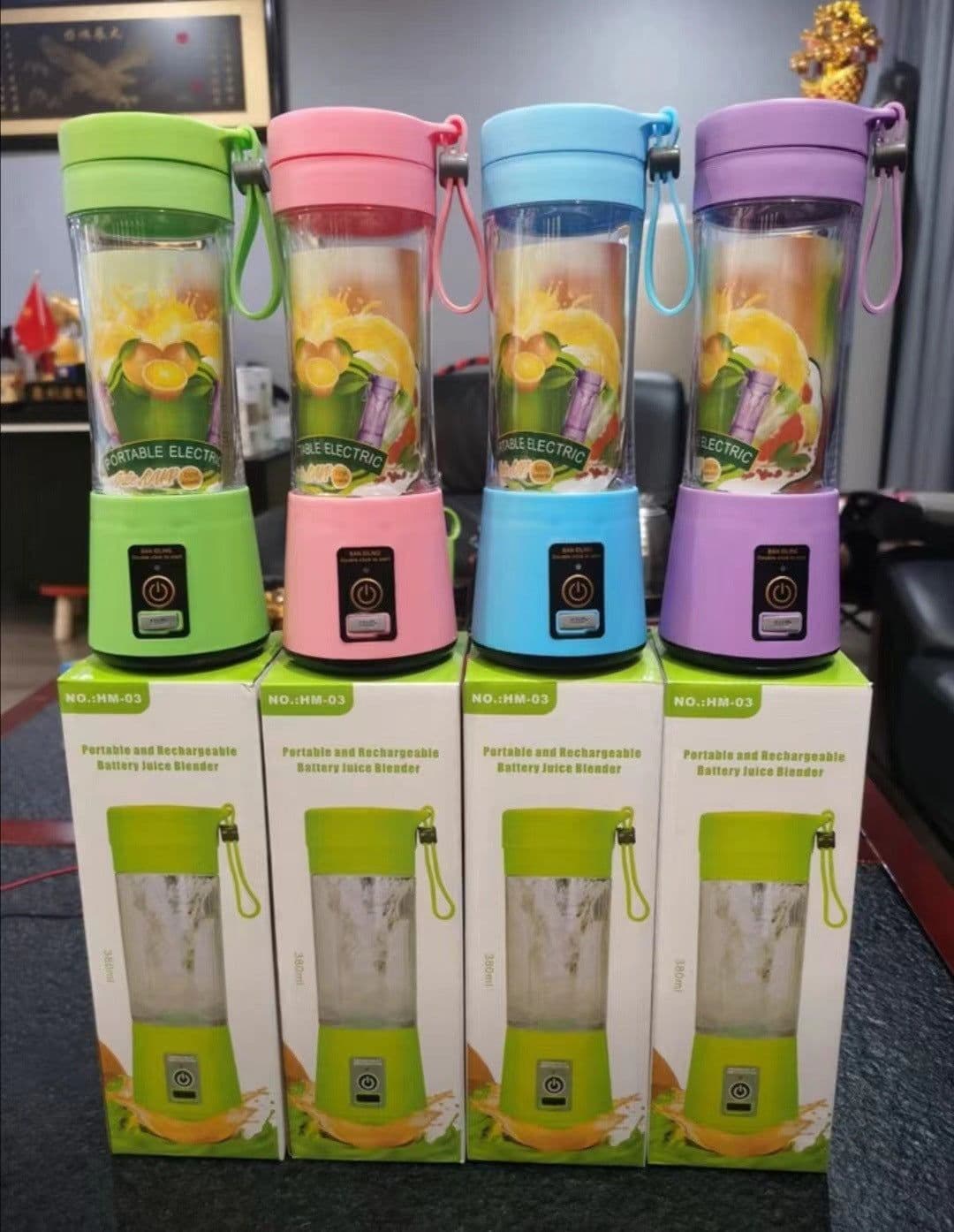 image-Portable Rechargeable Mini Juicer Cup Electric Blender