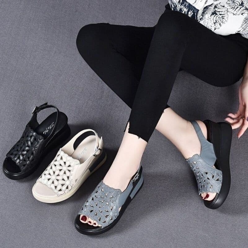 image-Women's Sport Sandals Summer Buckle Casual Soft Sole Shoes