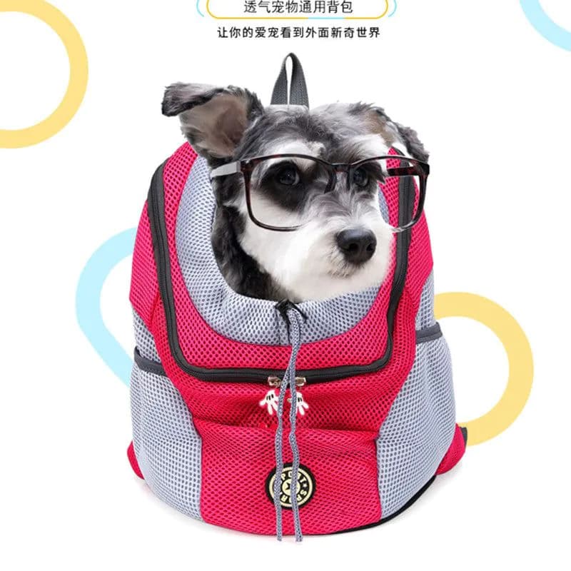 image-Pet Backpack Dog Carrier Bag Oxford Portable Travel